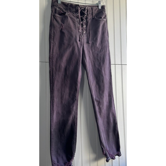 Mother Superior Dazzler Lace-Up Ankle Skinny Jeans Size 27 - Picture 1 of 8